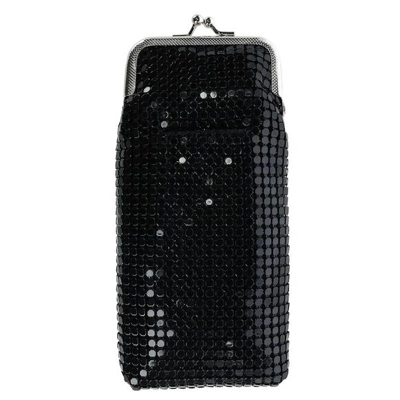 CTM Women's Mesh Cigarette Case with Lighter Pocket and Kiss Lock Closure - Picture 1 of 3